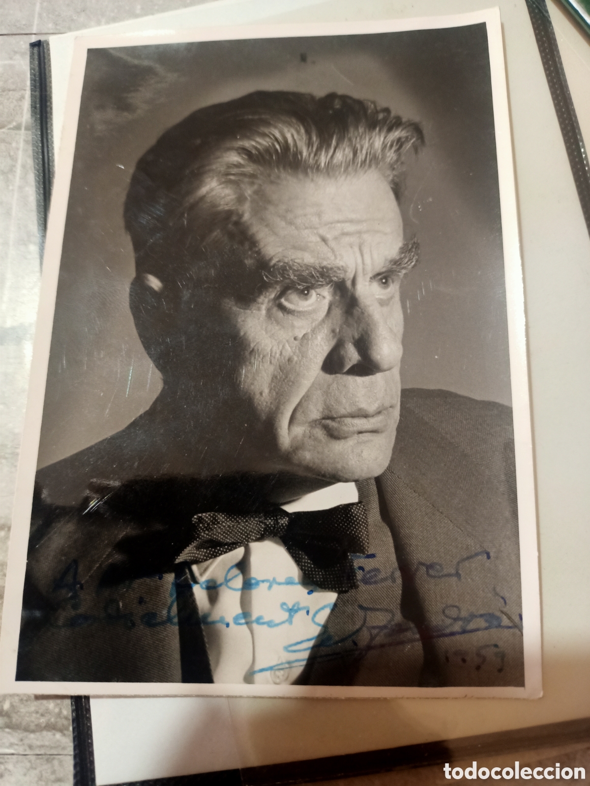 Aut&oacute;grafos antiguos de cantantes y m&uacute;sicos: Eduard Toldra director de orquesta compositor catalan