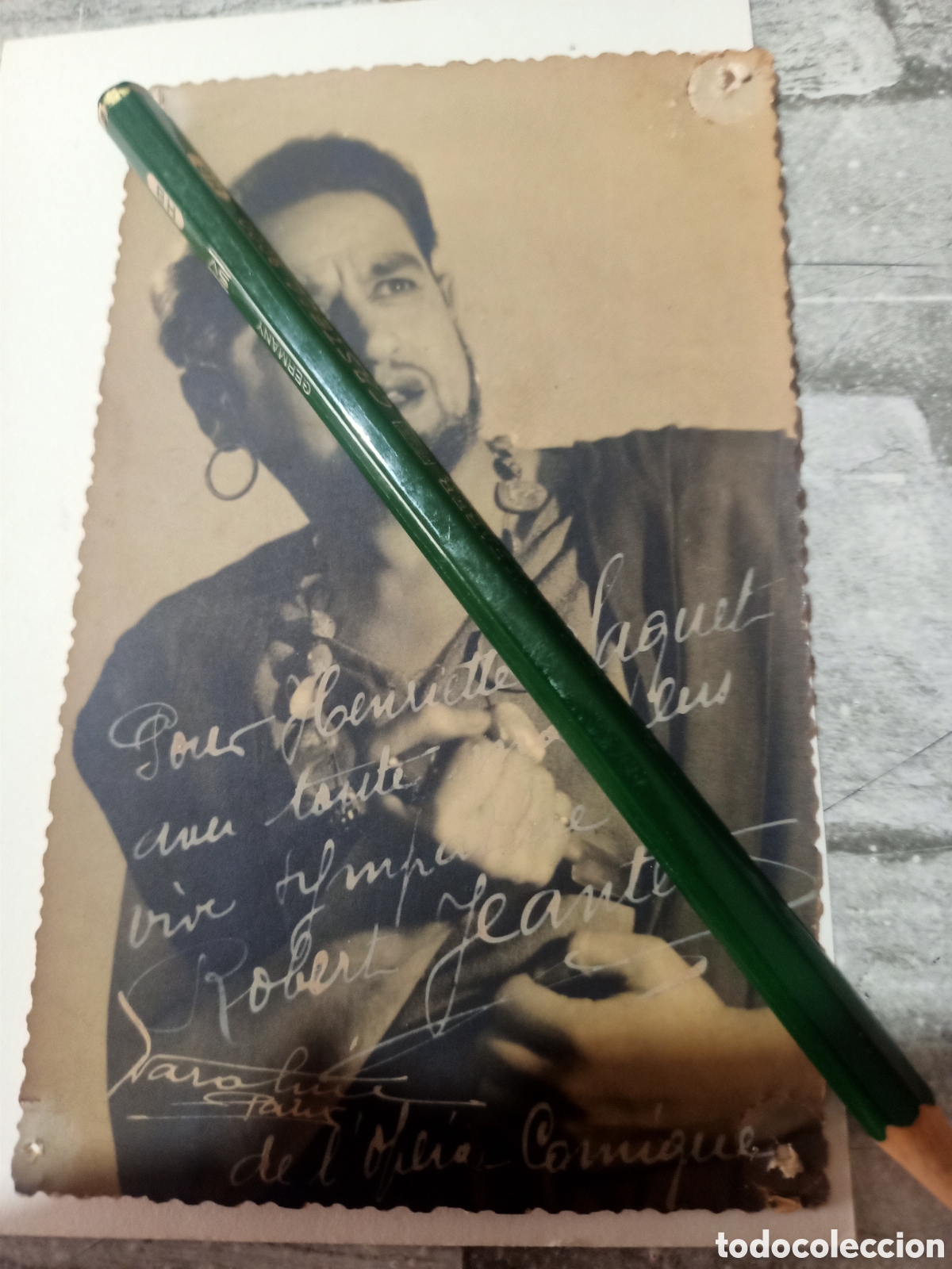 Aut&oacute;grafos antiguos de cantantes y m&uacute;sicos: Renato Zanelli tenor chileno opera c&oacute;mica de paris