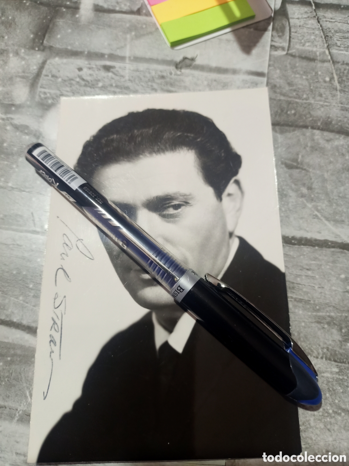 Aut&oacute;grafos antiguos de cantantes y m&uacute;sicos: FOTO ANTIGUA CON AUT&Oacute;GRAFO MANUSCRITO DE PAUL STRAUSS (DIRECTOR DE ORQUESTA).