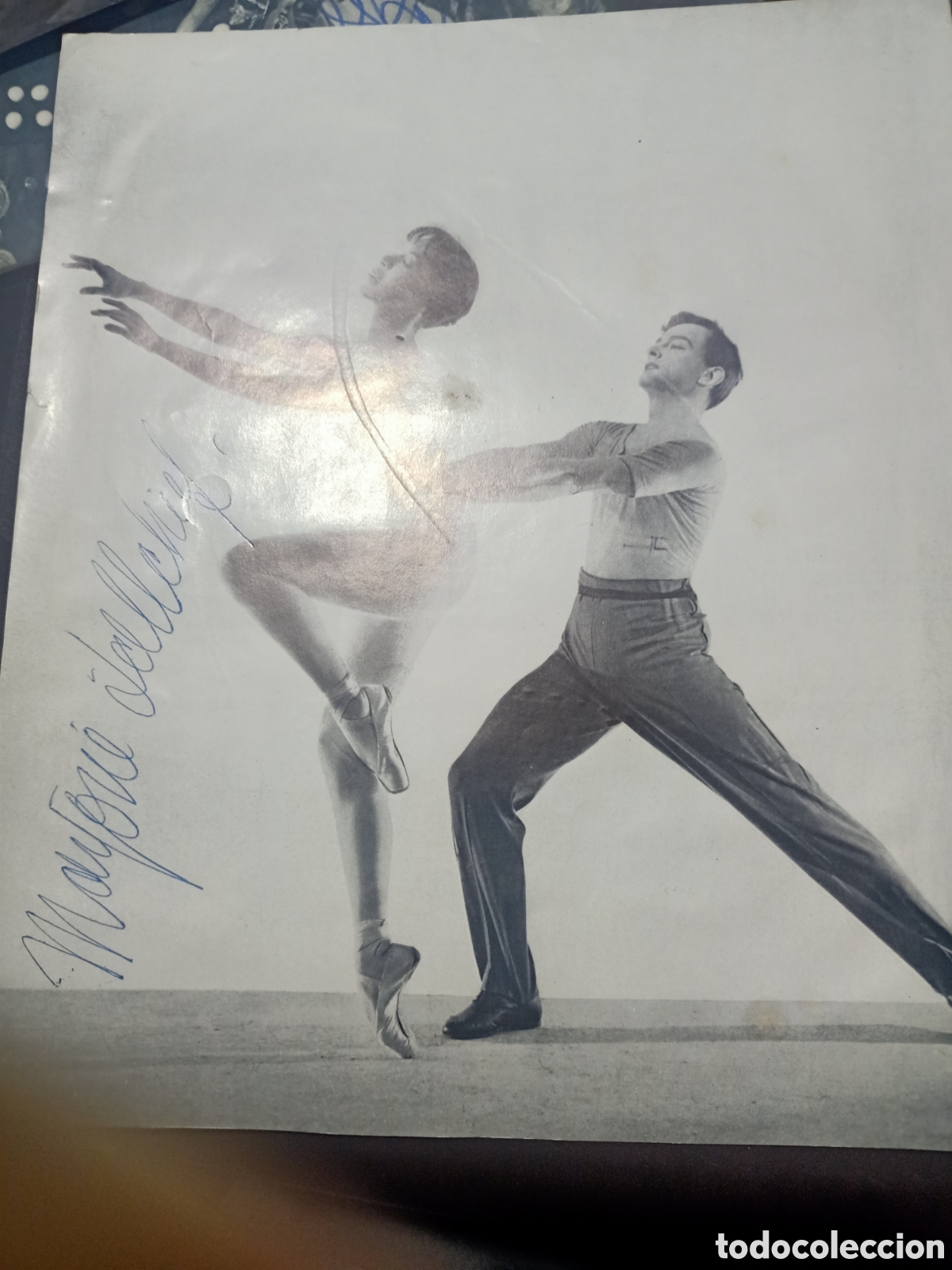 Aut&oacute;grafos antiguos de cantantes y m&uacute;sicos: Bailarines Marjorie Tallchief y George Tallchief autografo
