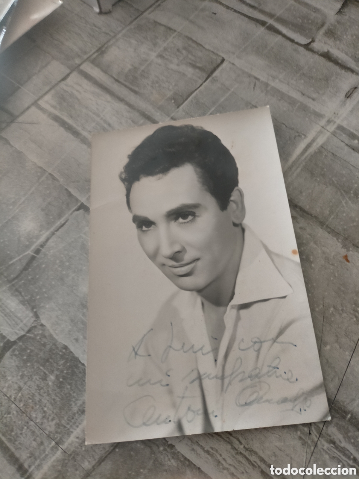 Aut&oacute;grafos antiguos de cantantes y m&uacute;sicos: Antonio Amaya aut&oacute;grafo