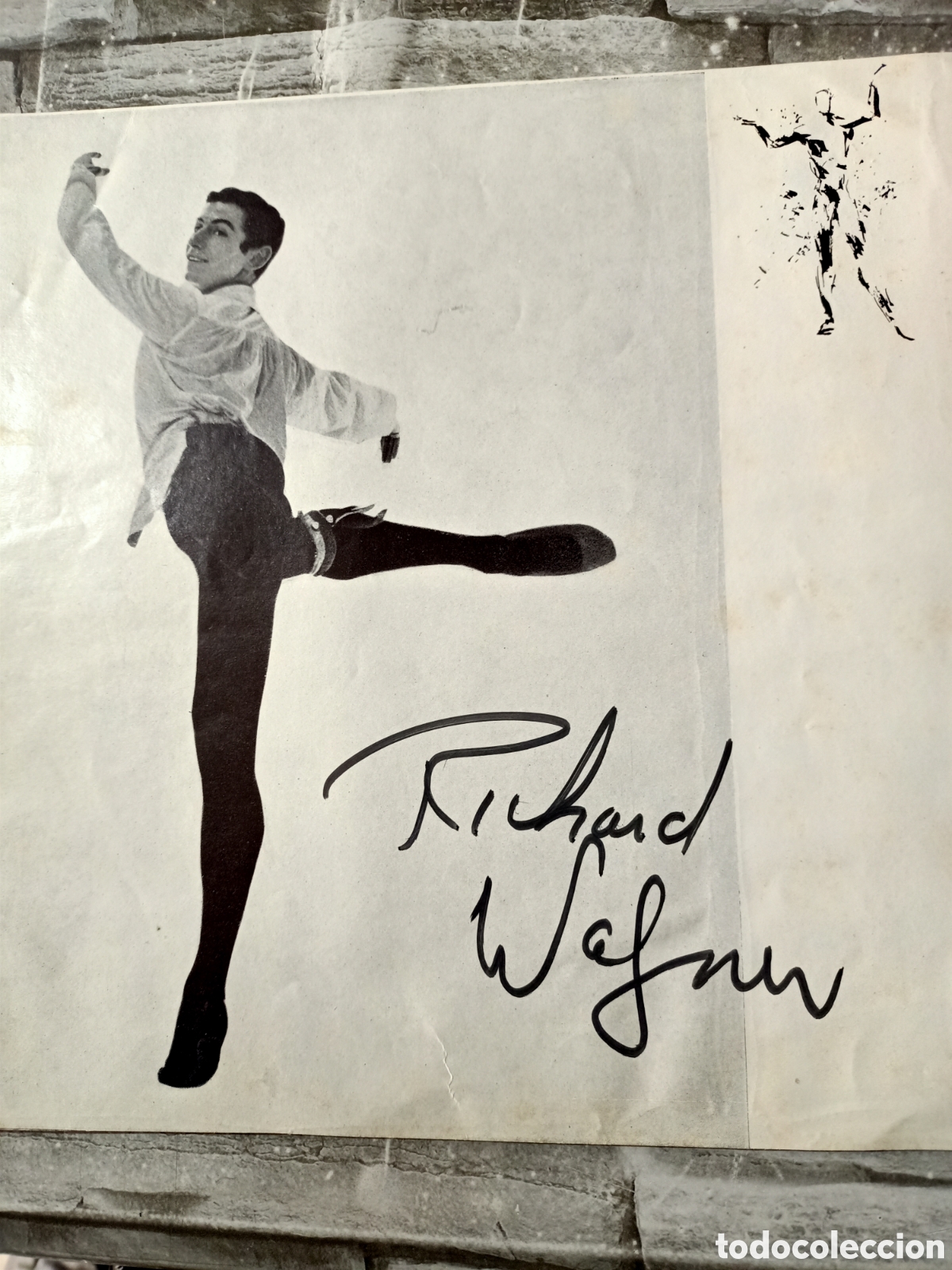 Aut&oacute;grafos antiguos de cantantes y m&uacute;sicos: Bailar&iacute;n ballet cl&aacute;sico Richard Wagner aut&oacute;grafo