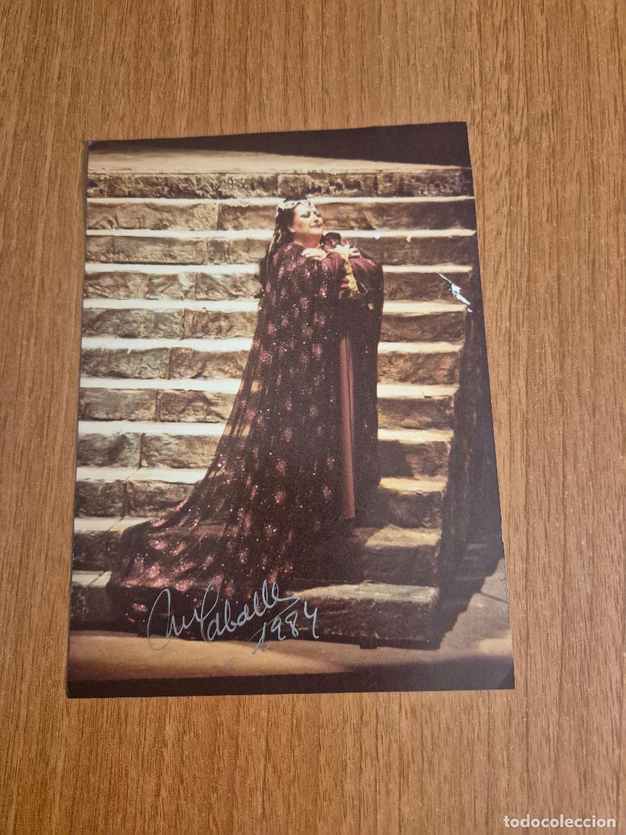 Aut&oacute;grafos antiguos de cantantes y m&uacute;sicos: FOTO MONTSERRAT CABALLE, FIRMADA 1984 FOTOGRAFO ANTONIO BOFILL.