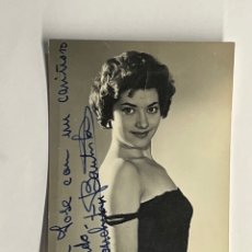 Autografi di Musica : CONCHITA BAUTISTA. CANTANTE Y ACTRIZ ESPAÑOLA. AUTÓGRAFO ORIGINAL CON DEDICATORIA… (H.1960?). Lote 342960138
