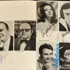 Autographes de Musique : PROGRAMA GRAN TEATRO DEL LICEO CON 4 FIRMAS ORIGINALES - TEMPORADA 1973 1974. Lote 359668115