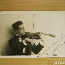 Autografi di Musica : VIOLIN-VIOLINISTA-AUTOGRAFO-AÑO 19222-FOTO ALOGRAFF-FOTOGRAFICA-POSTAL ANTIGUA-(96.993). Lote 360670145