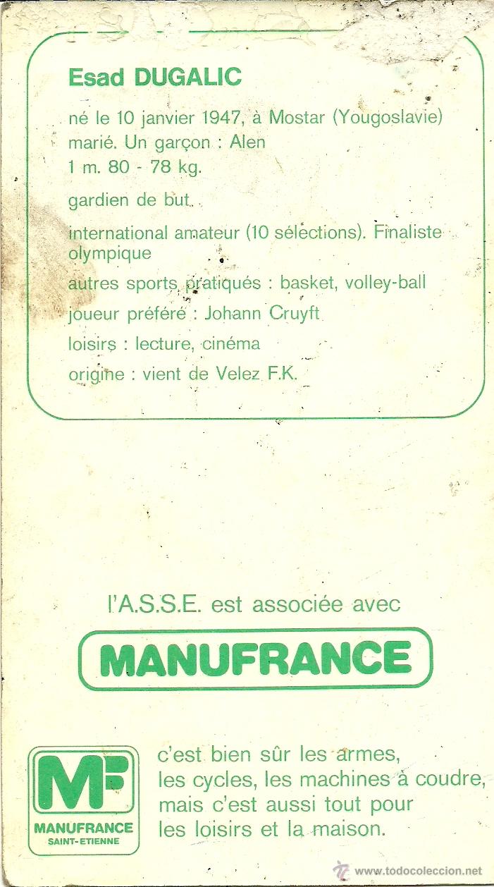 Coleccionismo deportivo: (F-704) AUTOGRAFO DE ESAD DUGALIC,SAINT ETIENNE - Foto 2