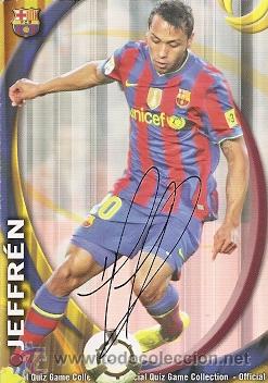 Coleccionismo deportivo: CROMO FIRMADO - JEFREN - BARCELONA - Foto 1