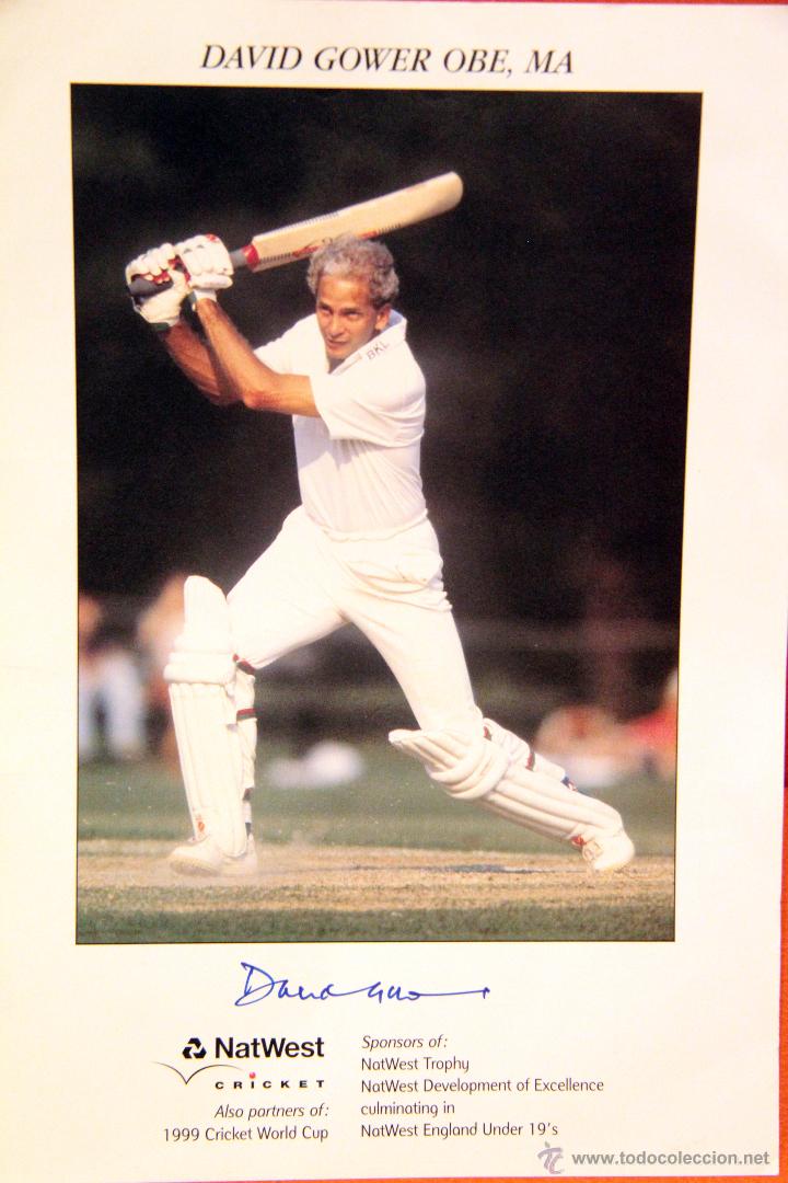 Coleccionismo deportivo: DAVID GOWER, AUTOGRAFO -DOCC- - Foto 1