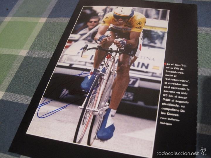 Coleccionismo deportivo: AUT&Oacute;GRAFO ORIGINAL MIGUEL INDUR&Aacute;IN - Foto 1