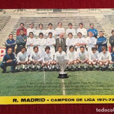 Coleccionismo deportivo: F25074 POSTAL FOTOGRAFIA PLANTILLA REAL MADRID CAMPEON DE LIGA 1971 1972 FIRMAS ORIGINALES AUTOGRAFO. Lote 93167995