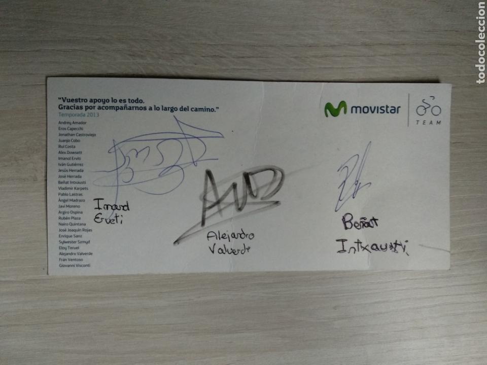 Coleccionismo deportivo: Aut&oacute;grafo Alejandro Valverde - Foto 1