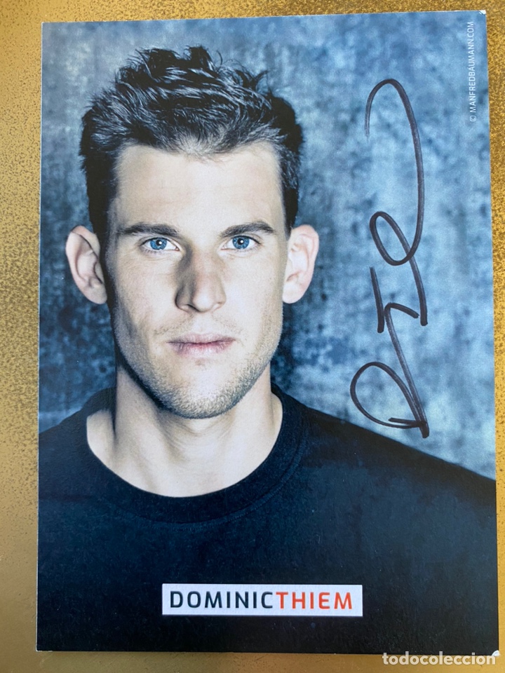 Sammelleidenschaft Sport: Dominic Thiem, Aut&oacute;grafo Original Fancard