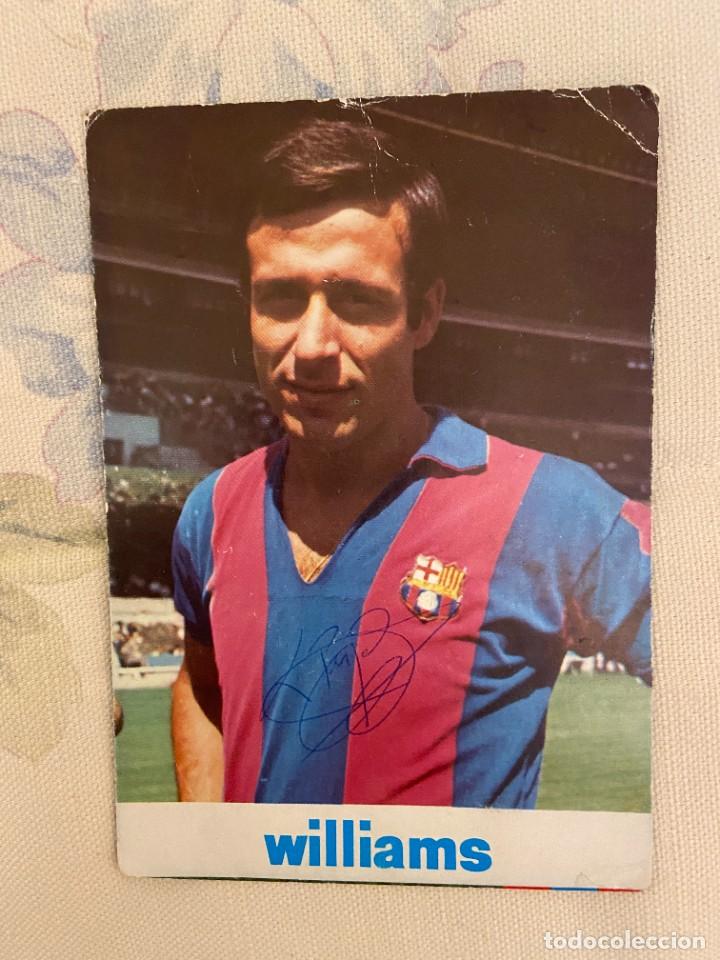 Sammelleidenschaft Sport: luis pujol codina ficha williams parte posterior con autografo