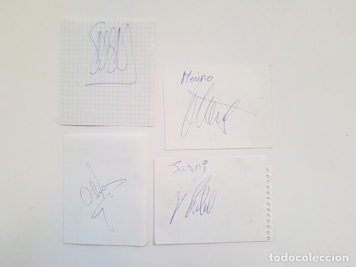 Sammelleidenschaft Sport: Lote 4 Aut&oacute;grafos originales en papel Real Betis (Sabas, Merino, Jarni y Ol&iacute;as)