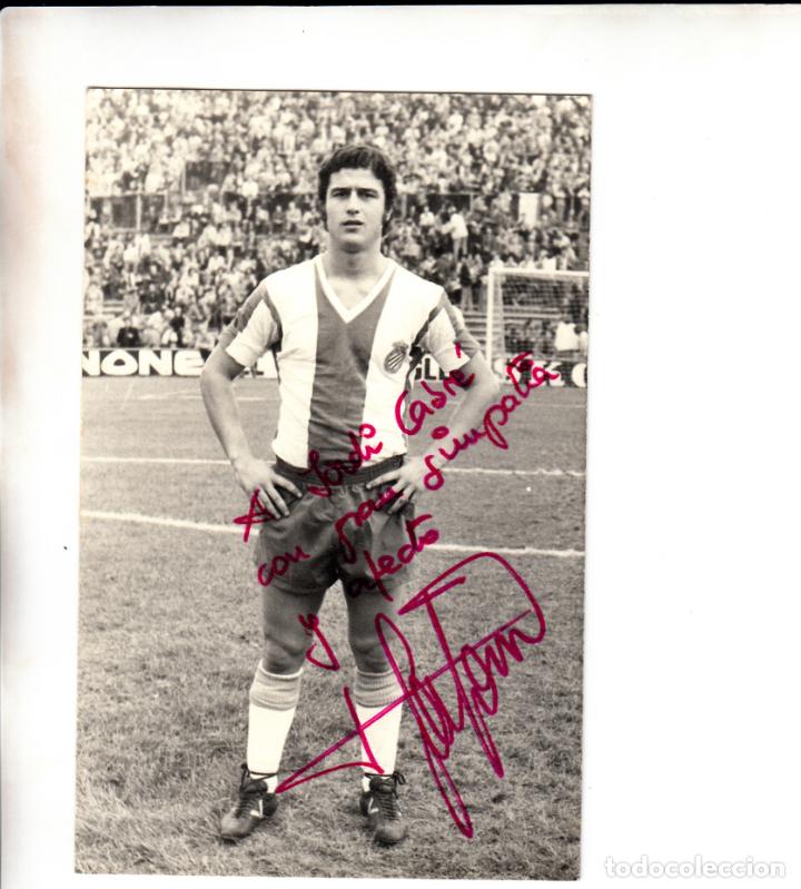 Coleccionismo deportivo: FOTOGRAFIA DANIEL SOLSONA RCD ESPA&Ntilde;OL DEDICADA Y FIRMADA - Foto 1
