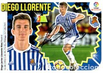 Sports collectibles: CROMO FIRMADO - AUTOGRAFO FUTBOL - DIEGO LLORENTE - REAL SOCIEDAD