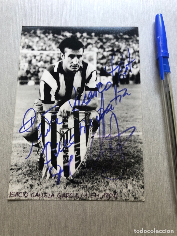 Coleccionismo deportivo: Isacio Calleja Atl&eacute;tico Madrid autografo - Foto 1