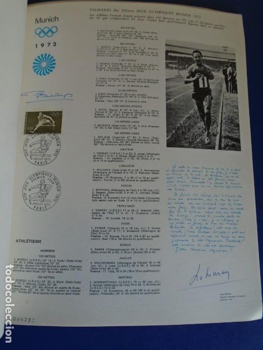 Coleccionismo deportivo: (COM-211200)SELLOS MUNICH 1972 Y AUTOGRAFOS - Foto 8