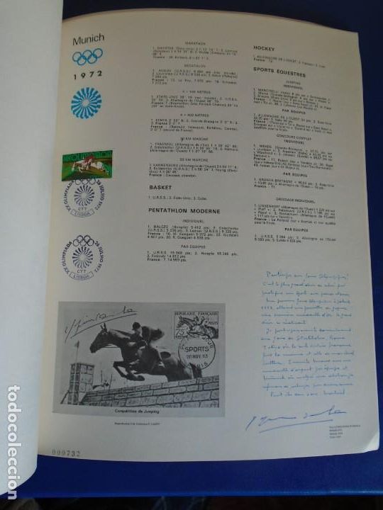 Coleccionismo deportivo: (COM-211200)SELLOS MUNICH 1972 Y AUTOGRAFOS - Foto 10