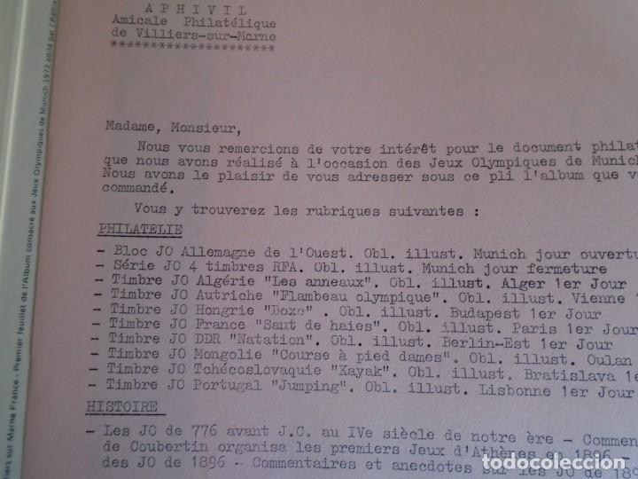 Coleccionismo deportivo: (COM-211200)SELLOS MUNICH 1972 Y AUTOGRAFOS - Foto 27