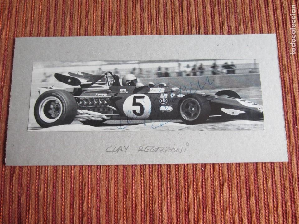 Sammelleidenschaft Sport: FIRMA AUT&Oacute;GRAFO DE CLAY REGAZZONI. F&Oacute;RMULA 1.COCHES. ORIGINAL A MANO AUT&Eacute;NTICO.ITALIA-2