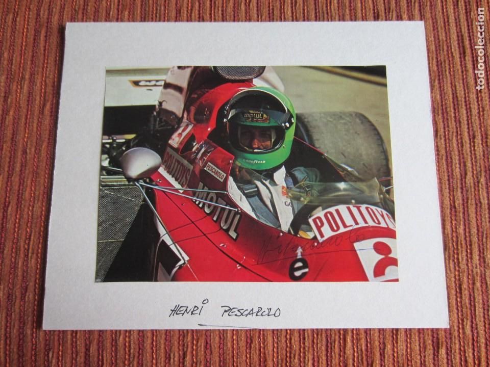 Sammelleidenschaft Sport: FIRMA AUT&Oacute;GRAFO DE HENRI PESCAROLO. F&Oacute;RMULA 1.COCHES. ORIGINAL A MANO AUT&Eacute;NTICO.ITALIA