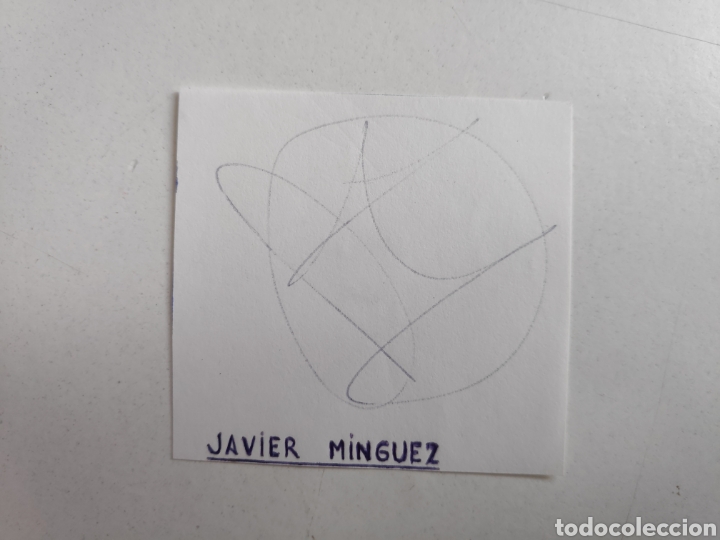 Coleccionismo deportivo: Ciclismo. Autografo Javier Minguez. 1991 - Foto 1