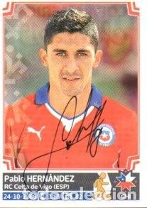Collectionnisme sportif: CROMO FIRMADO - AUTOGRAFO FUTBOL - PABLO HERNADEZ - CHILE