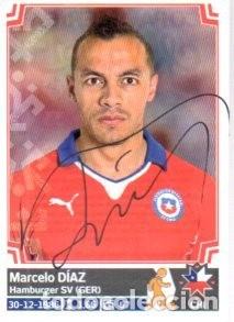 Collectionnisme sportif: CROMO FIRMADO - AUTOGRAFO FUTBOL - MARCELO DIAZ - CHILE