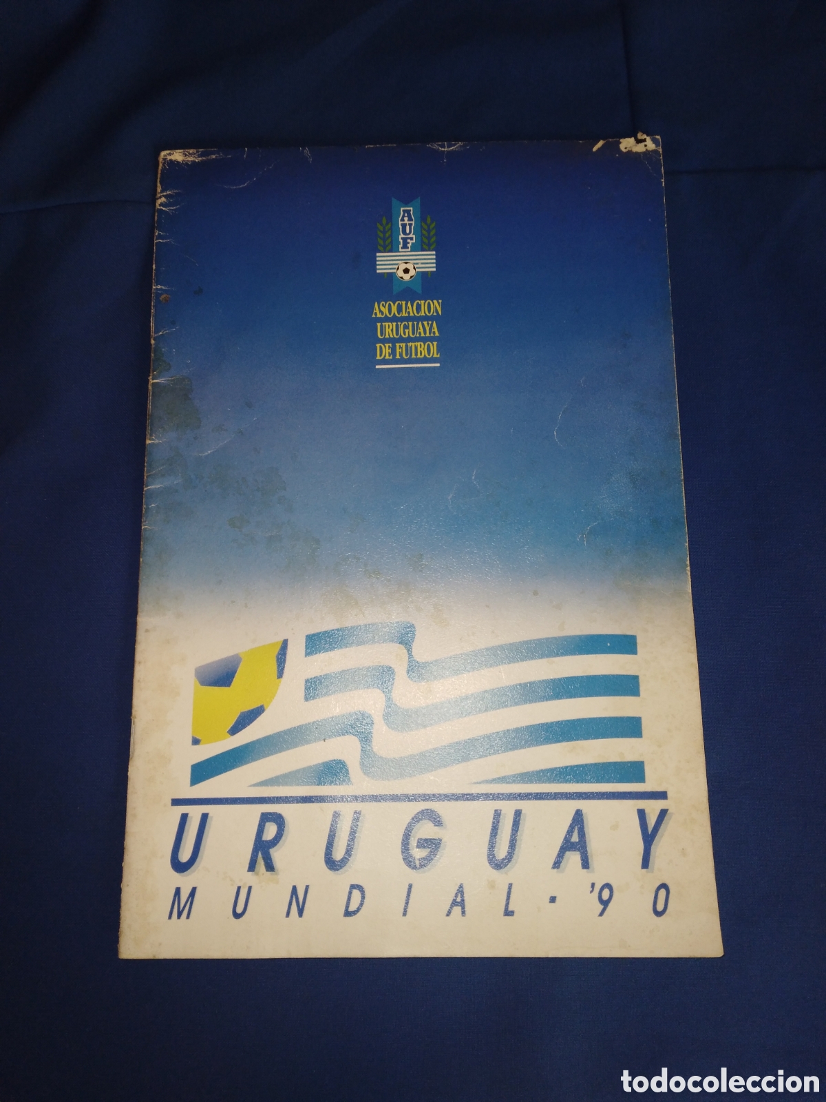 Sammelleidenschaft Sport: Revista oficial de Uruguay Mundial 1990 autografiada por grandes futbolistas