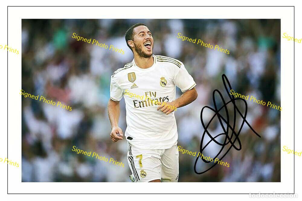 Sammelleidenschaft Sport: Eden Hazard &rdquo;REAL MADRID&rdquo; - FOTO FIRMADA - FIRMA IMPRESA - ENV&Iacute;O GRATIS