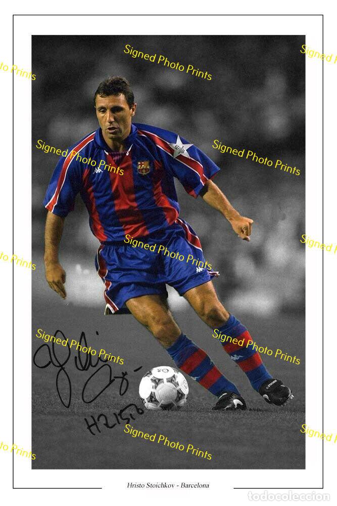Sammelleidenschaft Sport: Hristo Stoichkov &rdquo;BARCELONA&rdquo; - FOTO FIRMADA - FIRMA IMPRESA - ENV&Iacute;O GRATIS