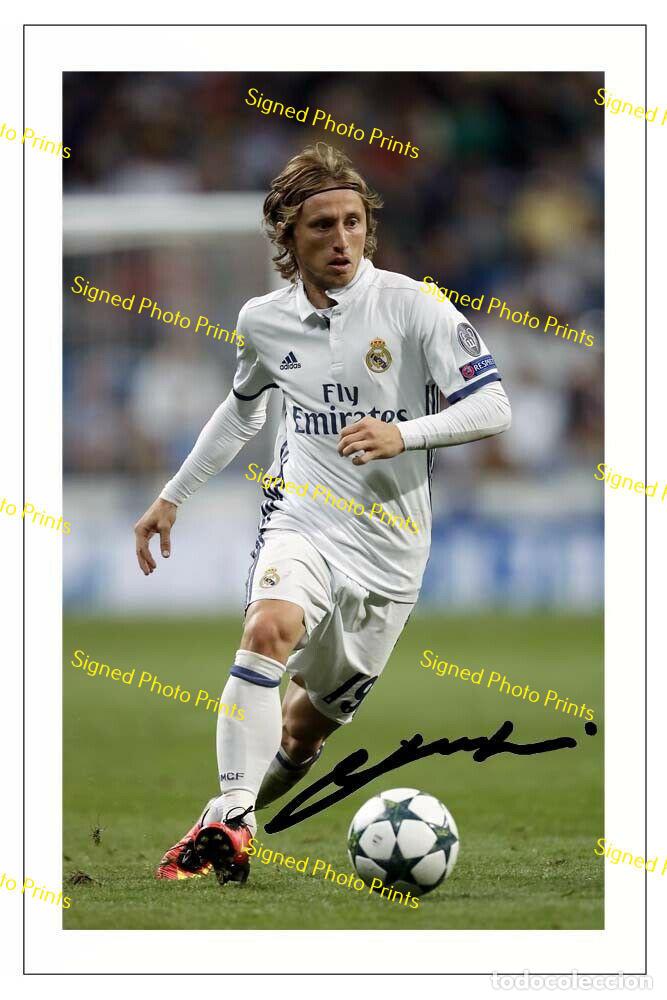 Sports collectibles: Luka Modric &rdquo;REAL MADRID&rdquo; - FOTO FIRMADA - FIRMA IMPRESA - ENV&Iacute;O GRATIS