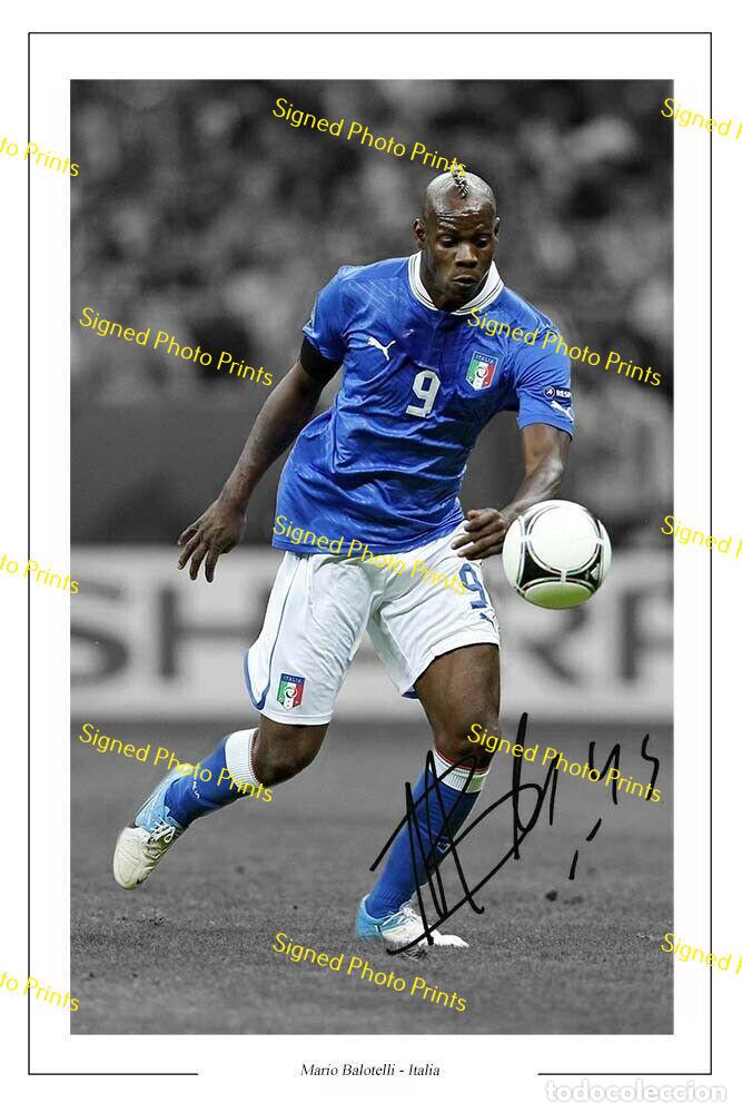 Sammelleidenschaft Sport: MARIO BALOTELLI &rdquo;ITALIA&rdquo; - FOTO FIRMADA - FIRMA IMPRESA - ENV&Iacute;O GRATIS