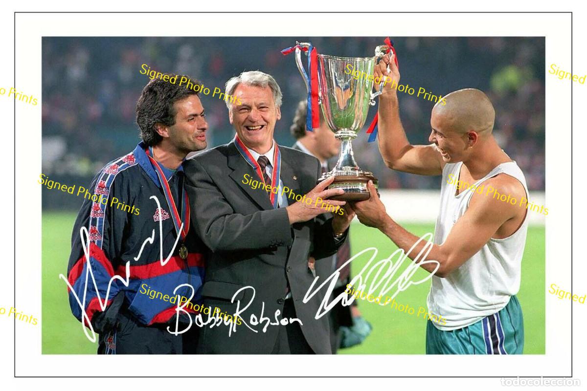 Sammelleidenschaft Sport: Mourinho, Bobby Robson & Ronaldo - FOTO FIRMADA - FIRMA IMPRESA - ENV&Iacute;O GRATIS