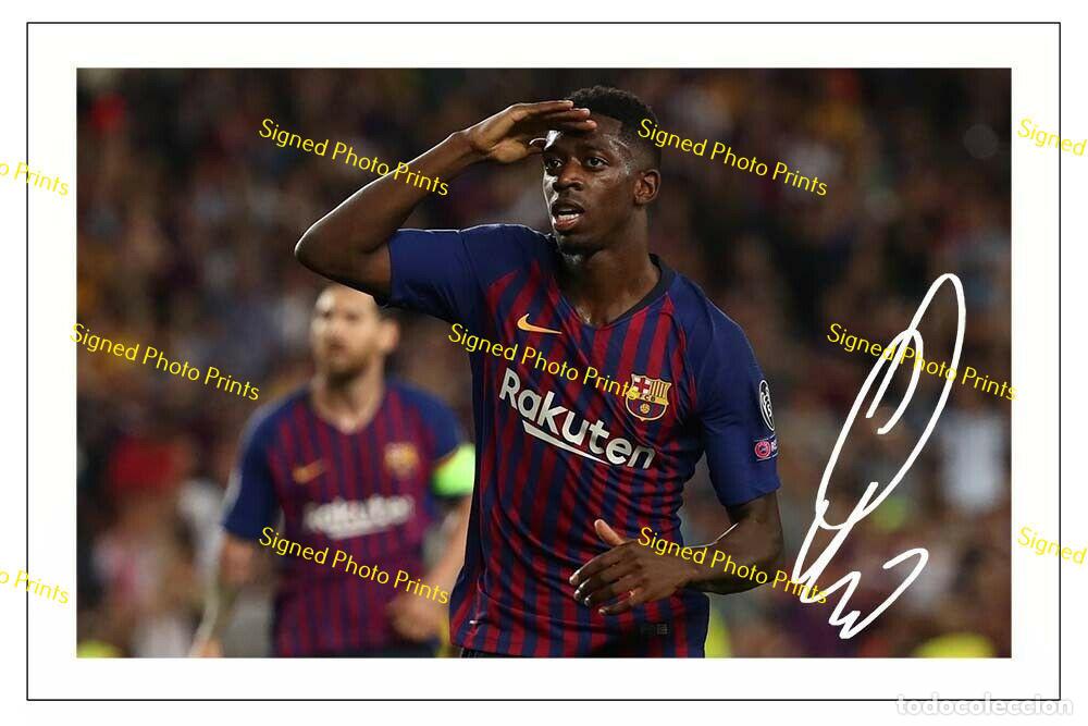 Sammelleidenschaft Sport: OUSMANE DEMBELE &rdquo;BARCELONA&rdquo; - FOTO FIRMADA - FIRMA IMPRESA - ENV&Iacute;O GRATIS