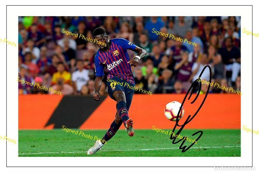 Sammelleidenschaft Sport: OUSMANE DEMBELE &rdquo;BARCELONA&rdquo; - FOTO FIRMADA - FIRMA IMPRESA - ENV&Iacute;O GRATIS