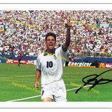 Foto Autografata Roberto Baggio - Memorabilia Calcio Italia - Foto 10