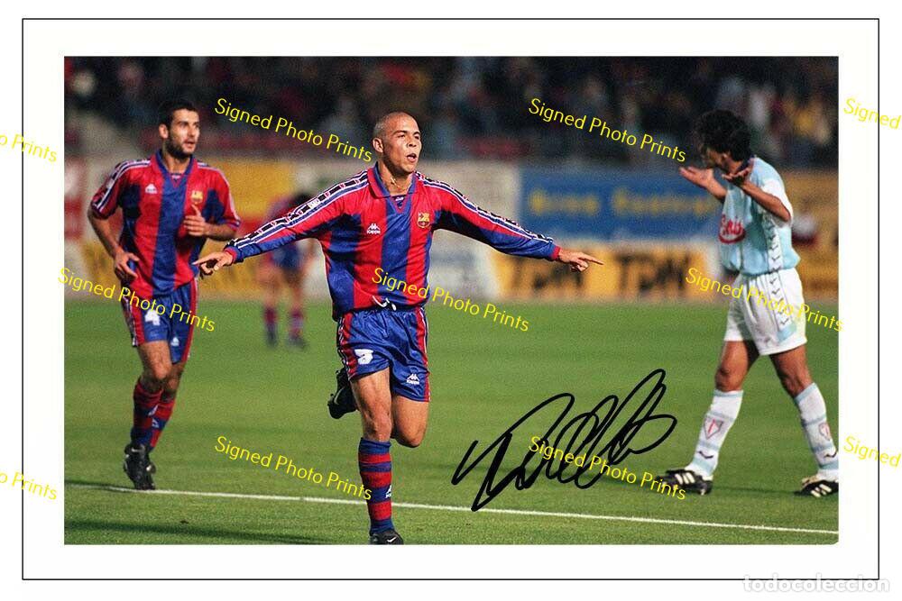 Sammelleidenschaft Sport: NAZARIO RONALDO &rdquo;BARCELONA&rdquo; - FOTO FIRMADA - FIRMA IMPRESA - ENV&Iacute;O GRATIS