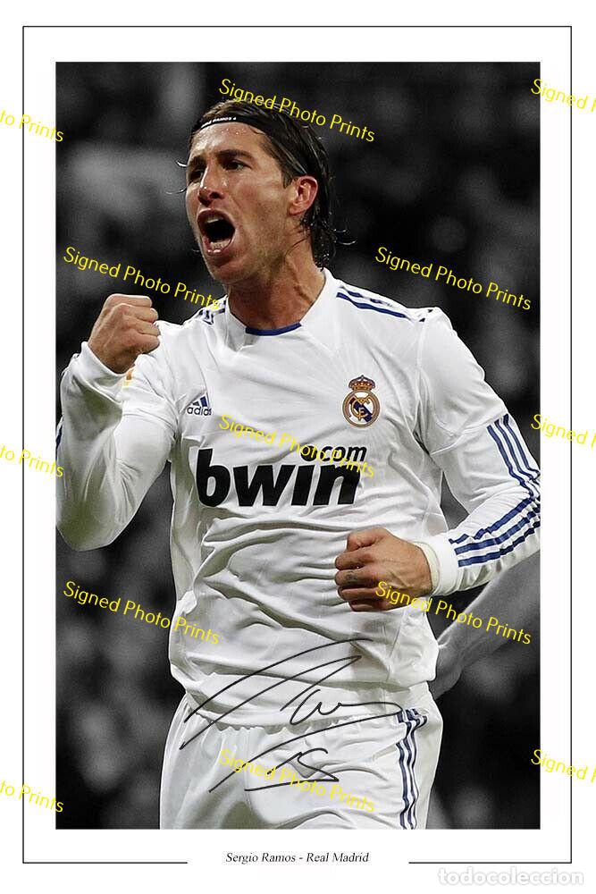 Coleccionismo deportivo: Sergio Ramos &rdquo;REAL MADRID&rdquo; - FOTO FIRMADA - FIRMA IMPRESA - ENV&Iacute;O GRATIS