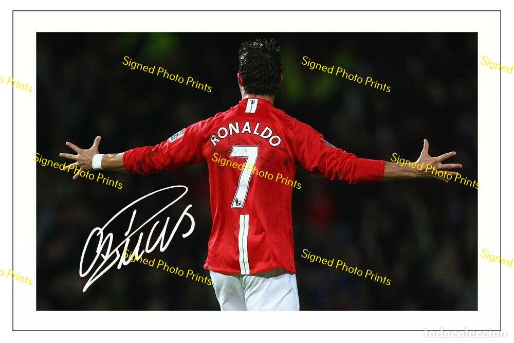 Sammelleidenschaft Sport: CRISTIANO RONALDO &rdquo;MANCHESTER UNITED&rdquo; - FOTO FIRMADA - FIRMA IMPRESA - ENV&Iacute;O GRATIS