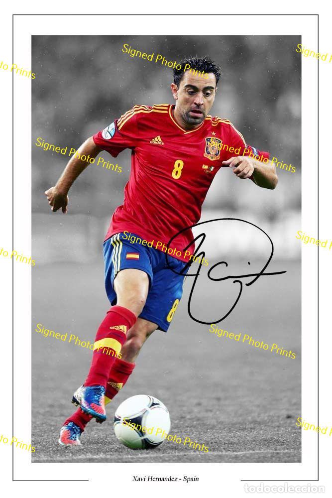 Sammelleidenschaft Sport: XAVI &rdquo;ESPA&Ntilde;A&rdquo; - FOTO FIRMADA - FIRMA IMPRESA - ENV&Iacute;O GRATIS