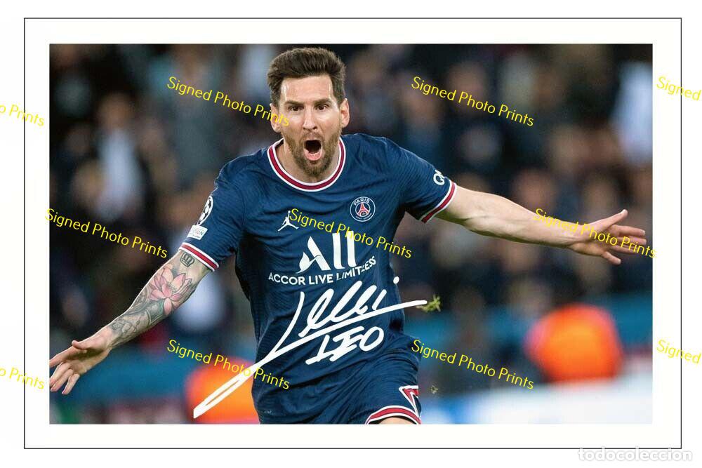 Sammelleidenschaft Sport: LIONEL MESSI &rdquo;PARIS SAINT GERMAIN&rdquo; - FOTO FIRMADA - FIRMA IMPRESA - ENV&Iacute;O GRATIS
