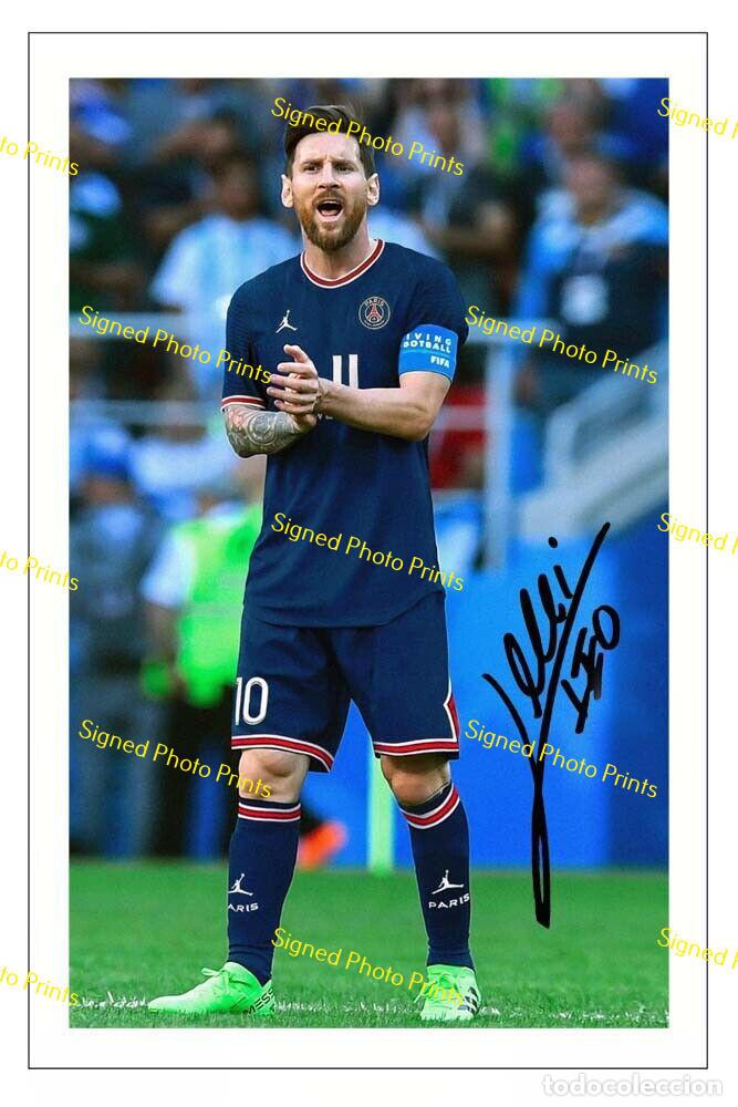 Sammelleidenschaft Sport: LIONEL MESSI &rdquo;PARIS SAINT GERMAIN&rdquo; - FOTO FIRMADA - FIRMA IMPRESA - ENV&Iacute;O GRATIS