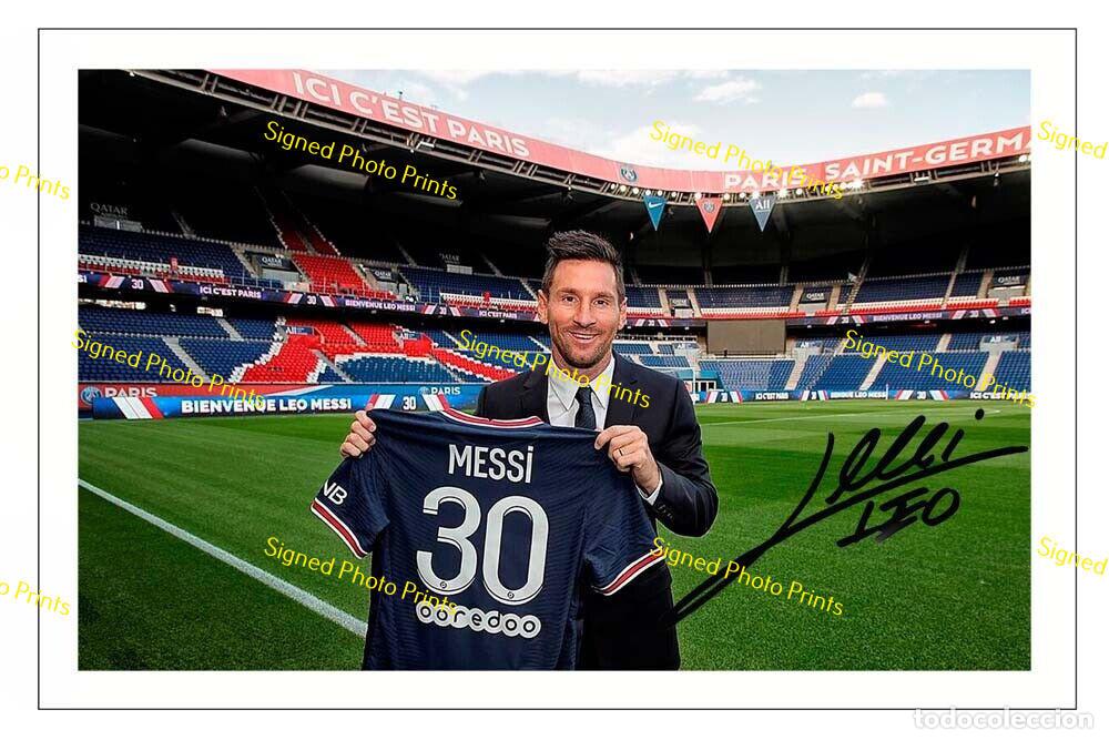 Sammelleidenschaft Sport: LIONEL MESSI &rdquo;PARIS SAINT GERMAIN&rdquo; - FOTO FIRMADA - FIRMA IMPRESA - ENV&Iacute;O GRATIS