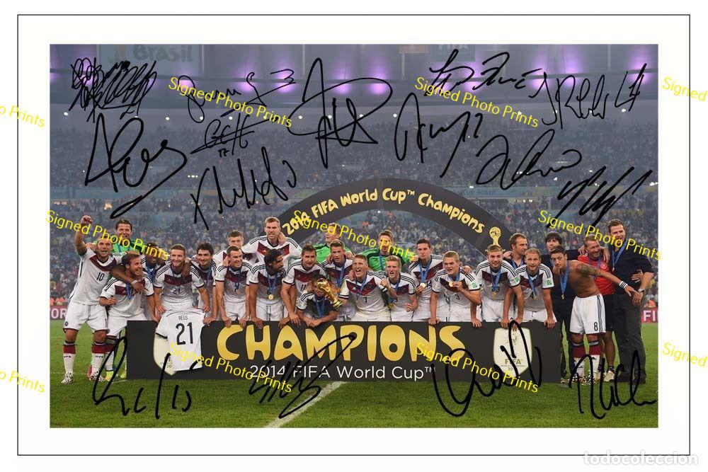 Sammelleidenschaft Sport: Alemania 2014 World Cup - FOTO FIRMADA - FIRMA IMPRESA - ENV&Iacute;O GRATIS