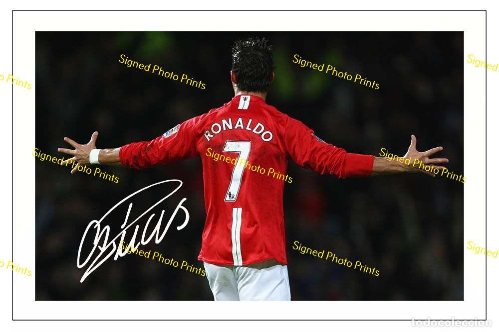 Sammelleidenschaft Sport: CRISTIANO RONALDO &rdquo;MANCHESTER UNITED&rdquo; - FOTO FIRMADA - FIRMA IMPRESA - ENV&Iacute;O GRATIS