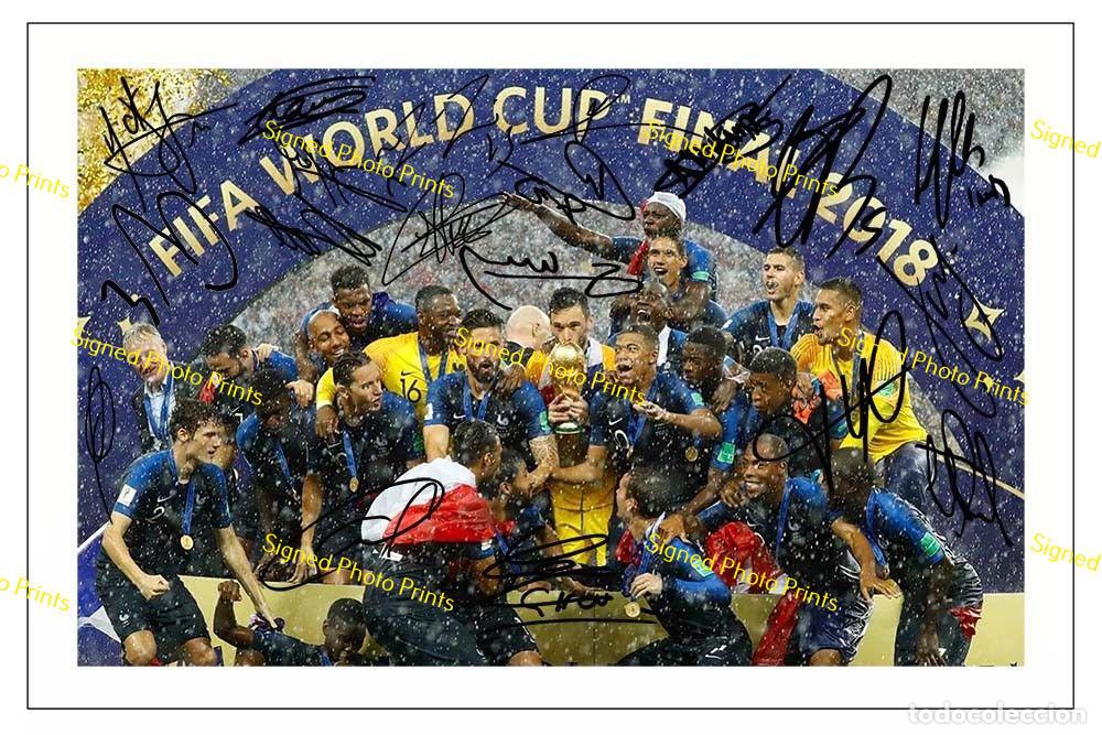 Sammelleidenschaft Sport: Francia Win Copa del Mundo 2018 - FOTO FIRMADA - FIRMA IMPRESA - ENV&Iacute;O GRATIS