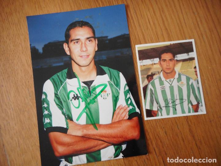 Sports collectibles: ANTIGUA FOTOGRAFIA FIRMADA Y CROMO. TOMAS OLIAS JUGADOR REAL BETIS BALOMPIE A&Ntilde;OS 90